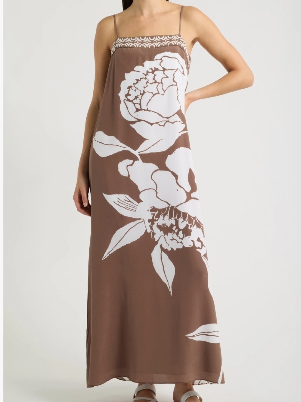 Lilly Pulitzer Brown Silk Maxi